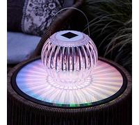 Lights4fun Lanterne Solaire Transparente à Couleur Changeante pour Déco Extérieur