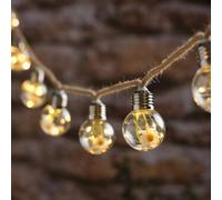 Lights4fun Lot de 10 guirlandes LED avec marguerites décoratives