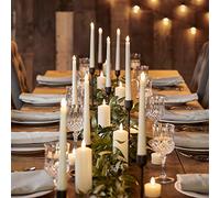 Lights4fun Lot de 15 Bougies TruGlow® Ivoire pour les Mariages Décorations Tables Intérieures
