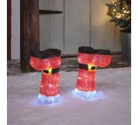 Lights4fun Lot de 2 Barres Lumineuses en Acrylique pour l'extérieur