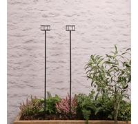 Lights4fun Lot de 2 Piquets Porte-Bougie Photophore d'Extérieur à Planter Décoration de Jardin Balcon Extérieur de 1 m
