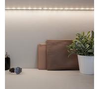 Lights4fun Lot de 2 Rubans LED Blanc Chaud à Piles avec Détecteur de Mouvement pour Armoire/Placard