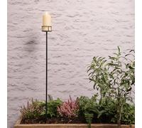 Lights4fun Lot de Piquet Porte-Bougie Photophore d'Extérieur à Planter et Bougie LED TruGlow® Résistante aux Intempéries Décoration de Jardin Balcon Extérieur de 1 m