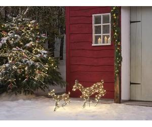 Lights4fun Mini cerf avec Harlow et Faon