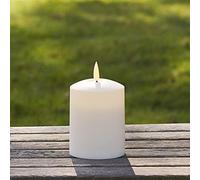 Lights4fun Petite Bougie TruGlow® LED Blanc Chaud pour Extérieur à Piles de 10 cm