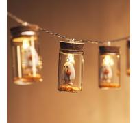 Lights4fun TruGlow® Lot de 3 Bougies Sans Flamme - en Forme de Fantômes - à LED Blanc Chaud et à Piles - en Cire Véritable - avec Minuterie et Télécommande - Décoration d'Halloween pour Intérieur