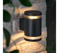 Lights4fun Wentworth Lampe solaire haut et bas Noir mat