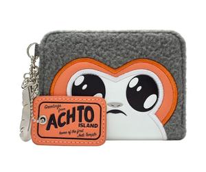 Lightsaber Star Fuzzy PORG Wars Greetings from Achto Island Porte-Monnaie/Portefeuille avec Poche à Monnaie & Porte-Carte, Gris