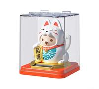 LightSensing Figurine de chat porte-bonheur automatique en plastique pour voiture, bureau, magasin, ornements à énergie solaire avec entretien facile (A)