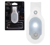 Lightsflo ClipGlow Veilleuse rechargeable pour infirmière, mains libres, légère, lampe de poche d'urgence pour la marche, la course à pied, les animaux domestiques en plein air (blanc)