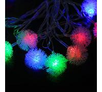 LightsGo Alimenté par USB 20 LED 2 m en forme de boule de neige d'intérieur Guirlande lumineuse LED pour PC, Mac, chargeur de téléphone 20LED 2M Multicolore