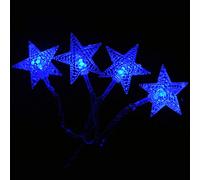 Lightsgo® Alimenté par USB 20 LED 2 m en forme d'étoile d'intérieur Guirlande lumineuse LED pour PC, Mac, chargeur de téléphone 20LED 2M bleu