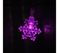 LightsGo Alimenté par USB 20 LED 2 m Flocon de neige Forme Intérieur Guirlande lumineuse LED pour PC, Mac, chargeur de téléphone 20LED 2M rose