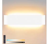 Lightsjoy 28W Lampe Murale Interieur LED avec Télécommande, Blanc