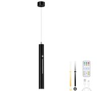 Lightsjoy Suspension Luminaire LED Pile 5000mAh Dimmable avec Télécommande | Suspension Luminaire Chambre avec Batterie Rechargeable, Lampe Suspendue 3000k/4500k/6000k, pour Chambre Salon Cuisine