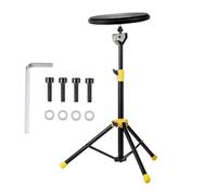 Lightwe Support de batterie pliable à double renfort | Pieds en caoutchouc antidérapants réglables en hauteur | Support de caisse claire avec support de baguettes - Trépied léger à double renfort |