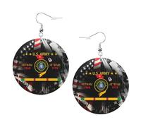 Lightweight Boucle d'oreille Aumôniers de l'armée américaine, vétérans du Vietnam Boucles d'Oreille Pendantes Tendance Boucle d'oreille en cuir pour Fête Filles Decorations