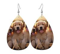 Lightweight Boucle D'Oreille Chiots Golden Retriever Animaux De Compagnie Leather Earrings Confortables Boucle D'Oreille En Cuir Pour Fête Decorations Femmes