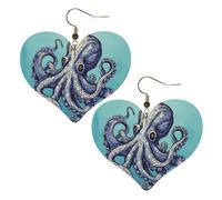 Lightweight Boucle D'Oreilles Pendantes En Cuir Design Octopus Leather Earrings Confortables Boucle D'Oreille Pour Decorations Fête Femmes