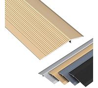 Lightweight Carpet & Floor Edging Trim Strip,Extra Wide Floor Transition Threshold Strip, Reducer Flute for Laminate Vinyl Flooring/Kitchen/Bathroom(Gold,Length 1.2m/47 in)