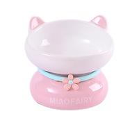 Lightweight Cat Bowl - Cute Kitten Bowls | 15.5x15.5x13cm Pet Bowl with Stable Base, Sturdy Ceramic Feeder Accessory, Pet Supplies Feeding Bowls, Mealtime Cat Item for Small Animals