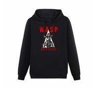 Lightweight Hoodie W.A.S.P. Wild Men Heavy Metal Band Wasp Twisted Sister Cotton Blend Sweatshirts M
