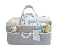 Lightweight Organizer, Diaper Storage Bin, 15.16x10.04x7.48in Container with Canvas, Nursery Organizer, Storage Basket with Multi-Use Design, Bin for Toys Lotion Outing