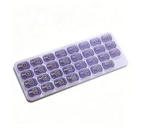 Lightweight Pill Organizer, Monthly Medication Box, 11.02x3.94 Inches Case with Lid, Durable ABS Container, Portable Shell with Clear Style, Daily Routine Tool for Home & Office