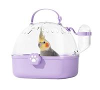 Lightweight Small Pet Carrier Case, 233g Portable Compact Cage with Water Bottle, PP, AS Outdoor Travel for Parakeets & Small Birds, 7.24x6.42x6.69 inches, 60ml