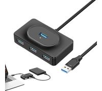Lightweight USB Port Extension, Travel USB Hub, 4 Ports USB Splitter, Portable USB Adapter, Compact USB Hubs, Port Extender, Lightweight Design Safe Circuitry for Travel and Offices Use