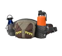 Lightweight Waist Bag, Stylish Fanny Pack, Water Resistant Fanny Pack with Bottle Holder, Stylish Running Belt Pouch, 16 x 57 x 8 cm/6,3 x 22,44 x 3,15 Inches for Climbing Outdoor, Coffee,