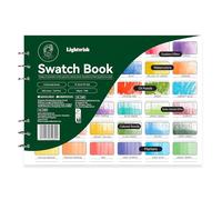 LIGHTWISH Carnet Aquarelle - Carnet d'échantillons d'Aquarelle，12 Feuilles Détachables, 100% coton, 36 espaces, 39 x 19,5 cm, 300 g/m², pour Aquarelle, Gouache et Pastels à l'huile