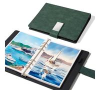 Lightwish Carnet de croquis aquarelle 100% coton sans acide, 300 g/m², papier aquarelle presse à chaud pour artistes, adultes, étudiants, 20 feuilles, 23,5 x 16,3 cm (cuir vert)