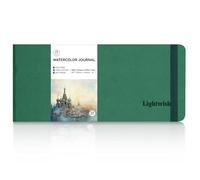 Lightwish Journal aquarelle 100 % coton pressé à chaud, papier aquarelle, carnet de croquis, 23,5 x 10 cm, 20 feuilles (300 g/m²) sans acide pour aquarelle, gouache, acrylique