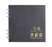 Lightwish Journal aquarelle carré, 100 % coton, 300 g/m², sans acide, 20 feuilles de papier aquarelle presse à froid pour artistes, adultes, étudiants, 19 x 20 cm