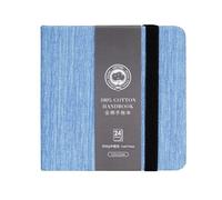 Lightwish Journal aquarelle carré, 100 % coton, 300 g/m², sans acide, 24 feuilles de croquis aquarelle presse à froid pour artistes, adultes, étudiants, 12 x 12 cm (bleu)