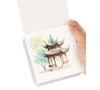 Lightwish Papier aquarelle carré 100 % coton sans acide Carnet de croquis à chaud pour aquarelle 60 feuilles 9 × 9 cm Papier collé des deux côtés