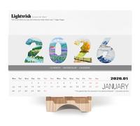 LIGHTWISH Papier aquarelle pour calendrier 2026, 100% coton, 12 feuilles, 300gsm, Papier aquarelle pressé à chaud sans acide, Fournitures artistiques pour l'aquarelle et les médias DIY