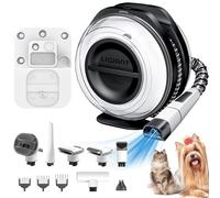 LIGIANT T10 Pro Aspirateur Poil de Chien et Chat, Kit Toilettage 7en1, Tondeuse, Lime, Brosses, Silencieux, Grand Réservoir 2,2L, Idéal Contre la Perte de Poils à la Maison, en Voiture, en Extérieur