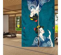LIGICKY Noren Rideau de porte de style japonais Motif Geisha 85,1 x 119,9 cm