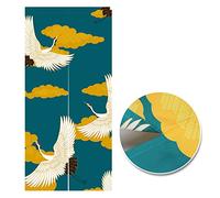 LIGICKY Noren Rideau de Porte Imprimé Grues de Style Japonais pour Maison Sushi Cuisine Restaurant Décoration 85 x 180 cm (Double Face)