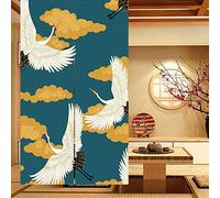 LIGICKY Noren Rideau Japonais Longue Tapisserie Linge de Coton Rideau de Porte Tenture Tapisserie Décoration（85×120cm, Grue）