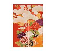 LIGICKY Rideau de Porte de Style Japonais Noren en Coton et Lin avec imprimé Fleurs rétro pour décoration de la Maison 85 cm de Large x 120 cm de Long, coloré
