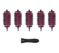 LIGICKY Set de ronde brosse à cheveux avec des rouleaux détachables coiffeur pour le brushing et le Curling, 1 poignée et 5 rouleaux (5,3 cm), Medium
