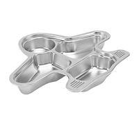 LIGIGWASH 1 pièce Assiette Garçon Fille Acier Inoxydable avec Compartiments Plaque de Repas Divisée pour Camping Pique et École Pratique et Incassable pour Nourriture des Tout Petits