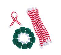 LIGIGWASH 10 Ensembles Mini Christmas Wine Bottle Scarves and Wool Knit Hats DIY Tiny Holiday Decor for Dolls Snowman Craft