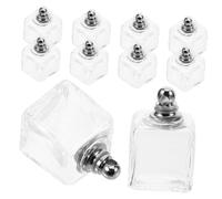 LIGIGWASH 10 pièces Breloques Boule Verre Transparentes avec Bouchon à Vis Blanc Pendentifs Creux pour Bracelets DIY Décorations