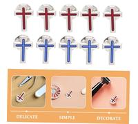 LIGIGWASH 10 Pièces Broches Croix Chrétienne Émaillée Badge de Foi Catholique pour Communion et Baptême Accessoires Métalliques Élégants pour Costumes et Robes Homme Femme