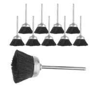 LIGIGWASH 10 Pièces Brosse à Filament Abrasif Forme de Coupe pour Meuleuse Électrique Accessoires de Polissage et Ébarbage pour Perceuse Kit de Brosses de Nettoyage Rotatives Polyvalentes