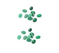 LIGIGWASH 10 pièces Cabochons Ovales Verre Vert pour Création Bijoux DIY Pierres Décoratives pour Bagues Bracelets et Accessoires Artisanaux